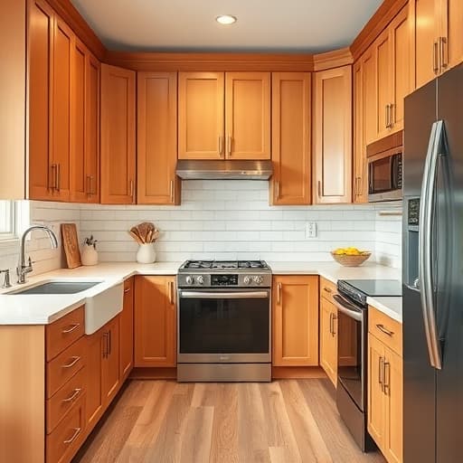 Modern kitchen with refaced cabinets in Sacramento