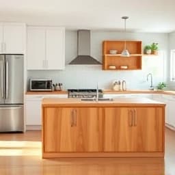 Custom kitchen island installation in Sacramento