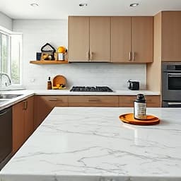 Stylish quartz kitchen countertop installation in Sacramento