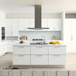 Kitchen island with cooktop installation in Sacramento