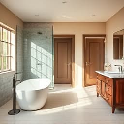 Luxury bathroom renovation in Sacramento with modern fixtures